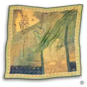 Šilkinė georgette skarelė – „Vasaros sonata. Sherzo”-001