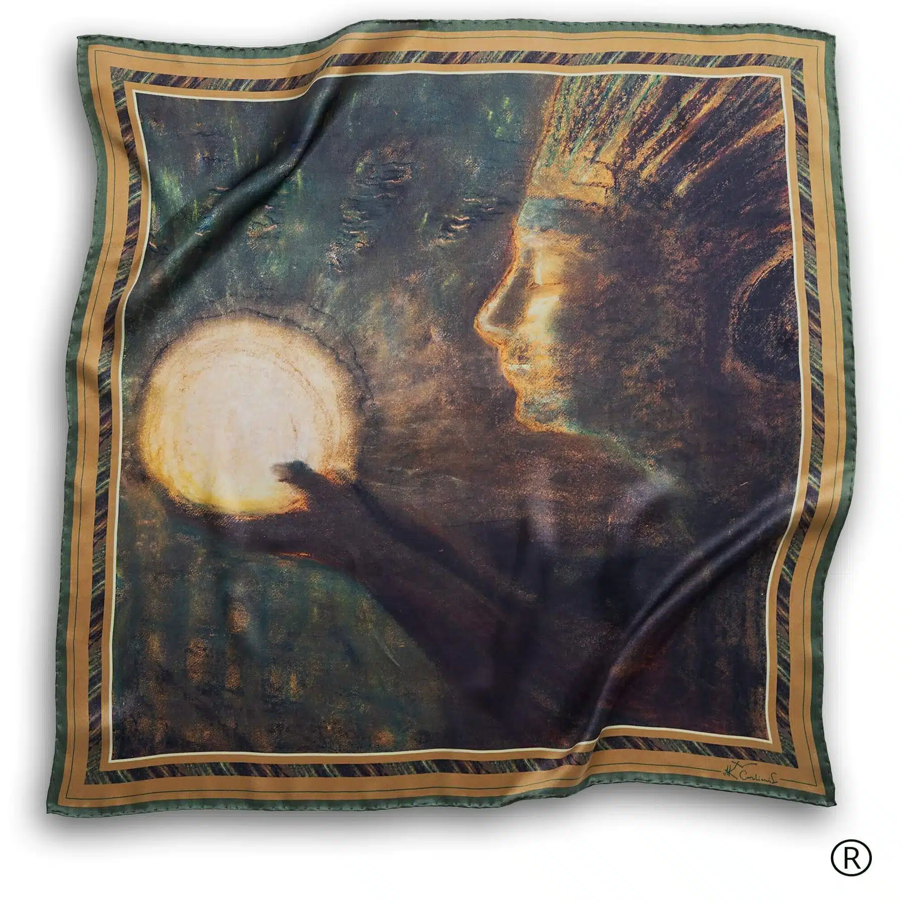 Šilkinė skara – „Bičiulystė“-001